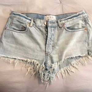 Free people denim shorts
